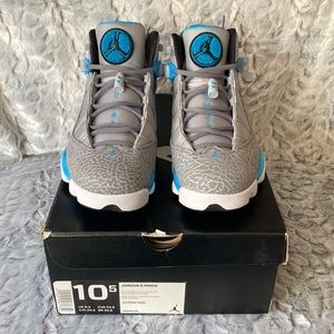 Men’s Air Jordan 6 Rings Size 10.5 WLF /GREY / BLK-CL GRY-DK PDWR BL